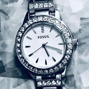 Fossil Women's Rhinestone Watch (very small band)